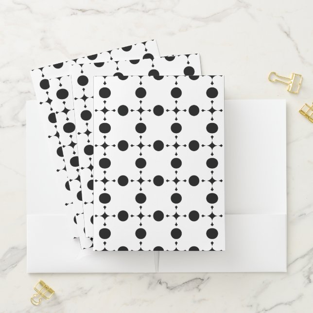 Black Polka Dots, Polka Dot Pattern, Dots, Dotted Pocket Folder (In Situ)