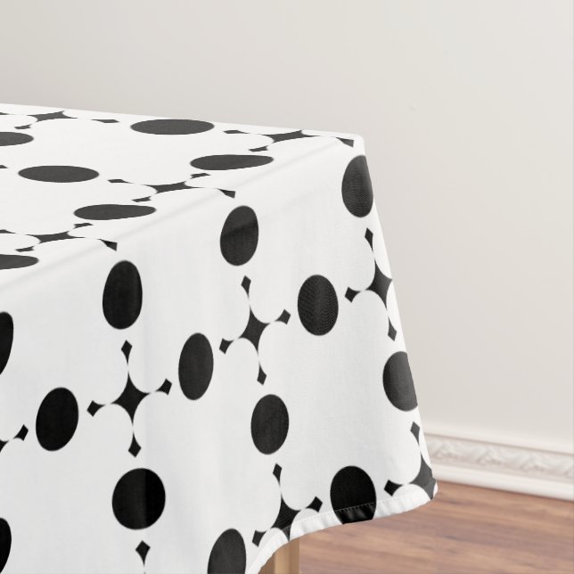 Black Polka Dots, Polka Dot Pattern, Dots, Dotted Tablecloth (In Situ)