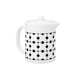 Black Polka Dots, Polka Dot Pattern, Dots, Dotted Teapot