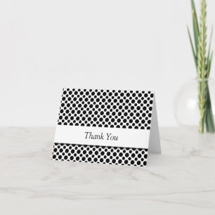 Black Polka-Dots Thank You Card