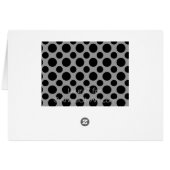 Black Polka-Dots Thank You Card (Back Horizontal)