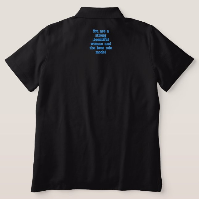 Black polo for women (Design Back)