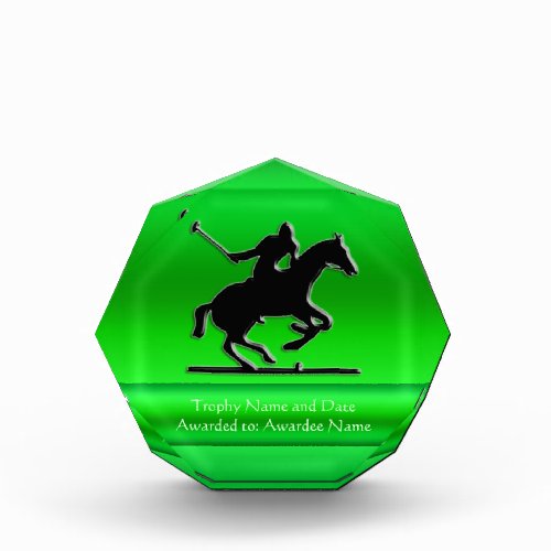 Black Polo Pony and Rider green chrome_look strip Award