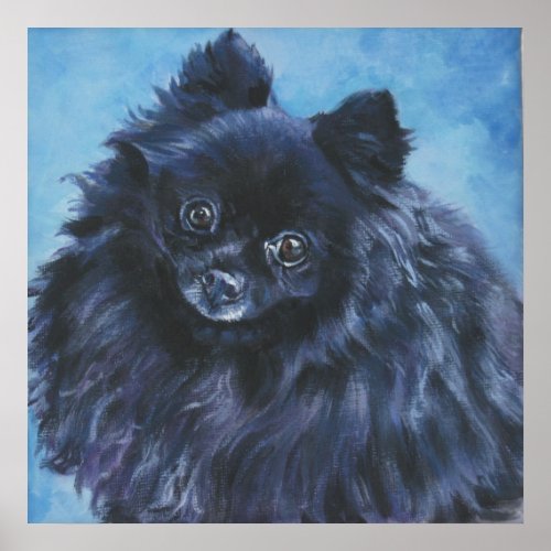 black pomeranian art print