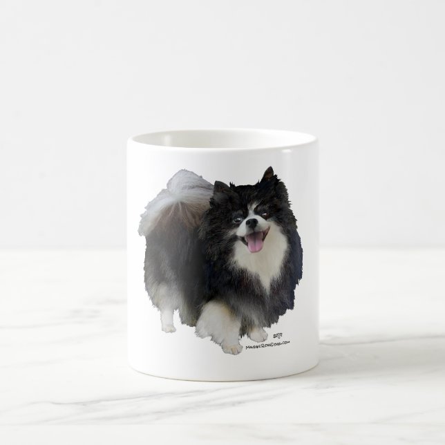 Black Pomeranian Coffee Mug (Center)