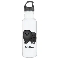 Pomeranian Water Bottle Stainless Steel Water Bottle 24 Oz. 