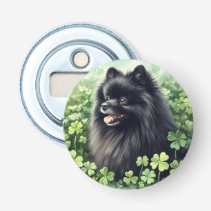 Black Pomeranian St Patricks Day  Bottle Opener