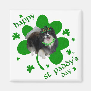 Black Pomeranian St Patricks Day Magnet