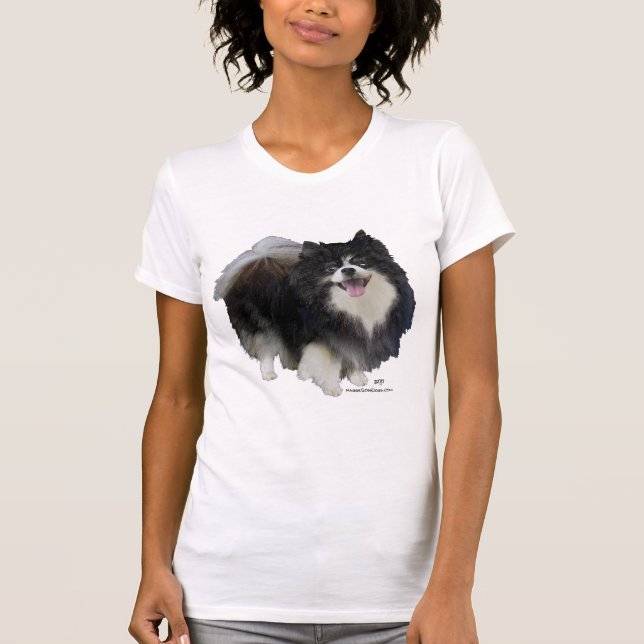 Black Pomeranian T-Shirt (Front)