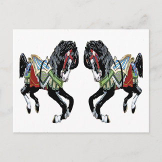 Black Ponies Postcard