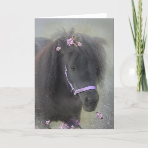 Black Pony _ Greeting Card