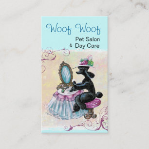 Black Poodle Boudoir Business Cards