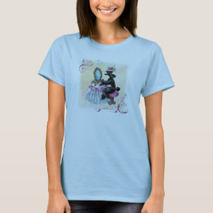 Black Poodle Boudoir Retro Art T-Shirt