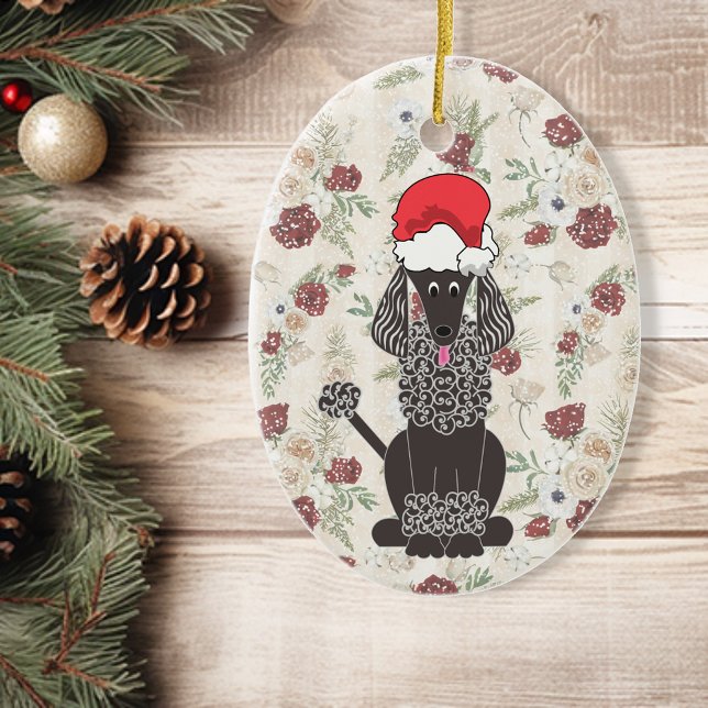 Black Poodle Christmas Pet Ornament (Creator Uploaded)