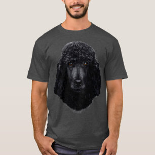 Black Poodle Dog Face T-Shirt