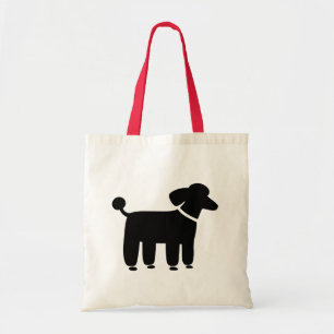 Black Poodle Dog Graphic   Cool Canine Tote Bag