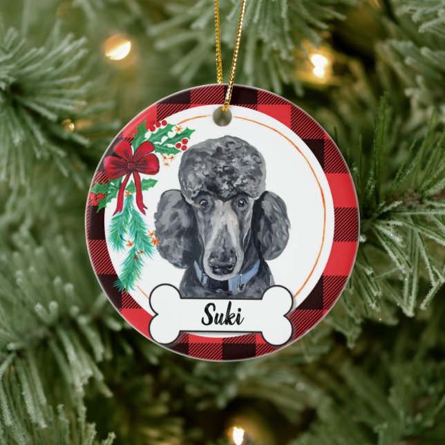 Black Poodle Dog Ornament (Tree)