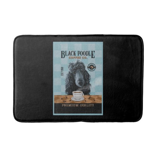 Black Poodle Dog Poodle Premium Quality Coffee Bath Mat