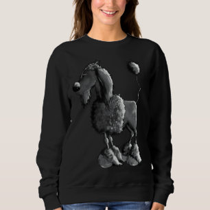 Black Poodle Fitted Sweatshirt