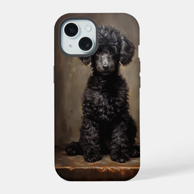 Black Poodle  Iphone Case (Back)