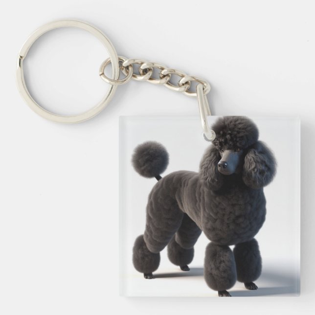 Black Poodle Keychain (Front)