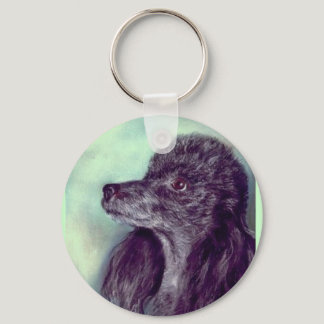 Black Poodle Keychain