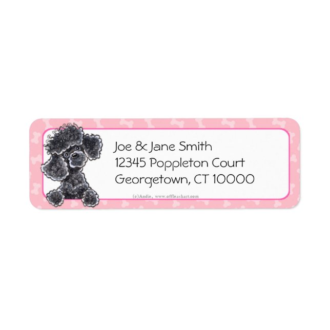 Black Poodle Little Bones Pink Label (Front)