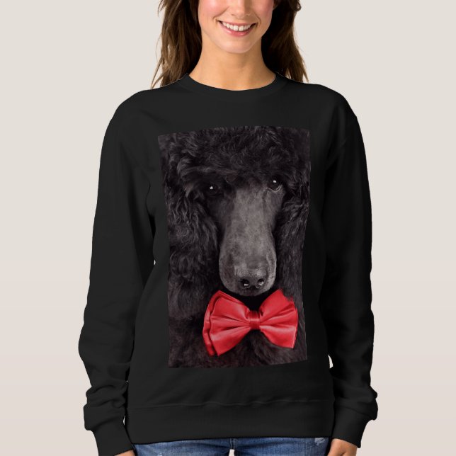 Black Poodle Long Sweatshirt (Front)