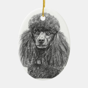 Black Poodle Ornament