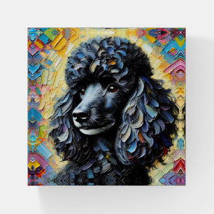 Black Poodle Paperweight