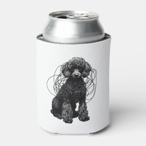 Black Poodle Premium T_Shirt Can Cooler