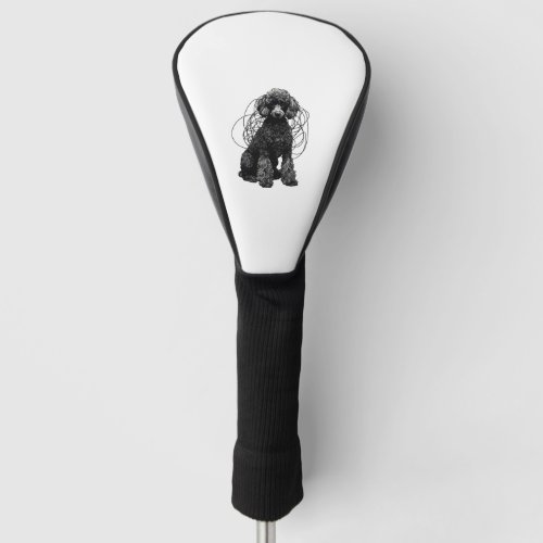 Black Poodle Premium T_Shirt Golf Head Cover