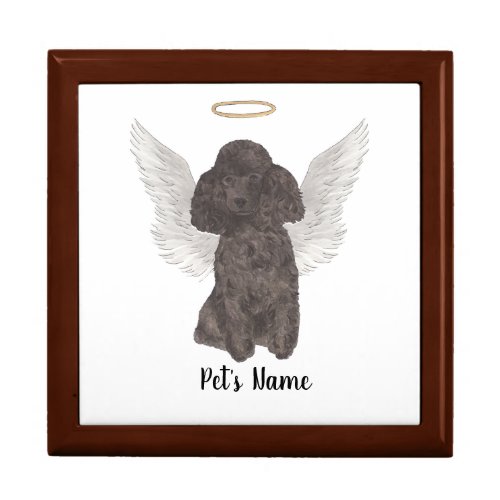Black Poodle Sympathy Memorial Gift Box