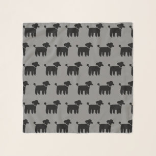 Black Poodles Pattern Scarf