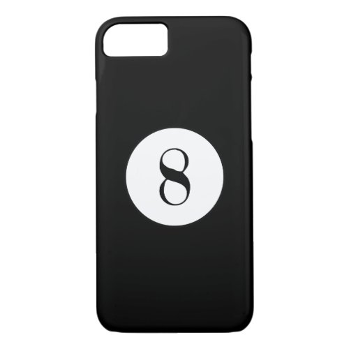 Black Pool Ball Number 8 Ball iPhone 87 Case