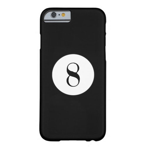 Black Pool Ball Number 8 Ball Barely There iPhone 6 Case