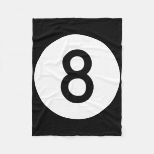 Black Pool Ll Number Eight Billiards Snooker Eight Fleece Blanket