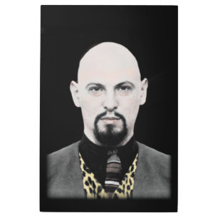 Black Pope on Metal Print