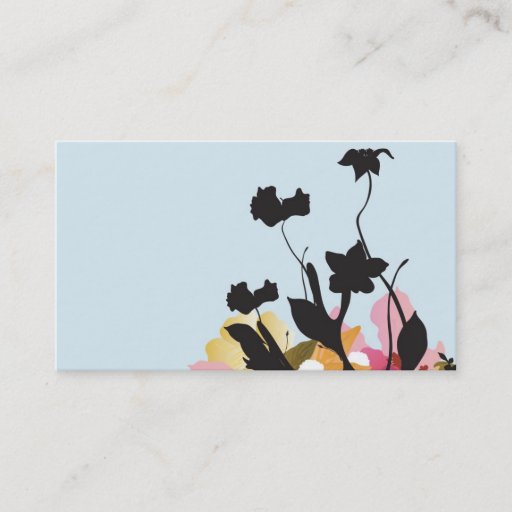 Customizable Black poppies Business Card