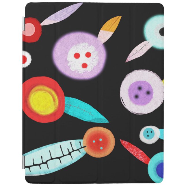 Black Poppies iPad Smart Cover (Front)