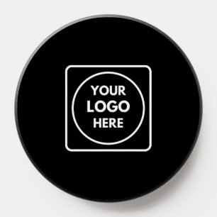 Black PopSocket   Custom Modern Business Logo 