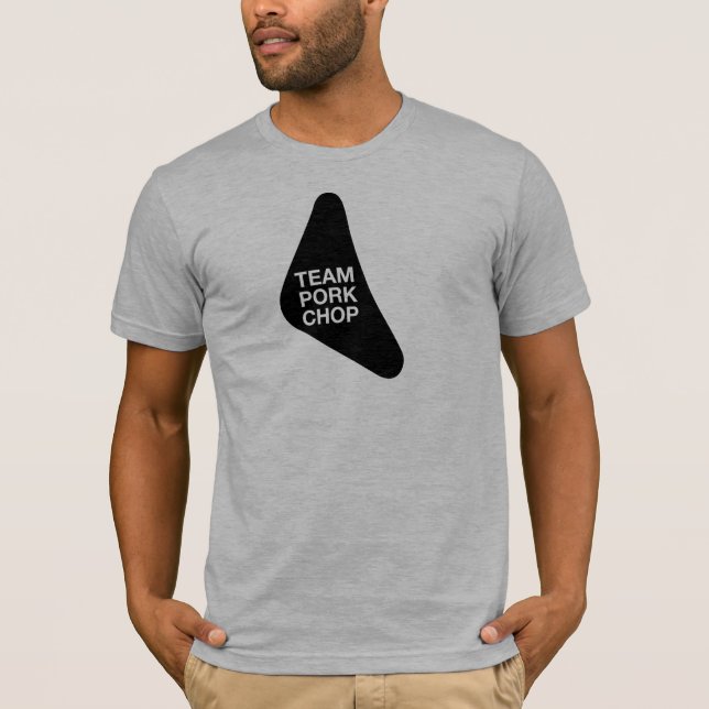 Black Pork Chop Design T-Shirt (Front)