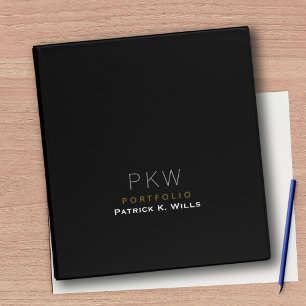 Black Portfolio Binder