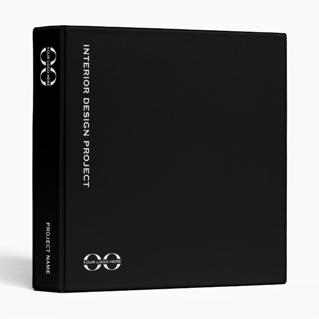Black Portfolio Binder Interior Designers (Front/Spine)