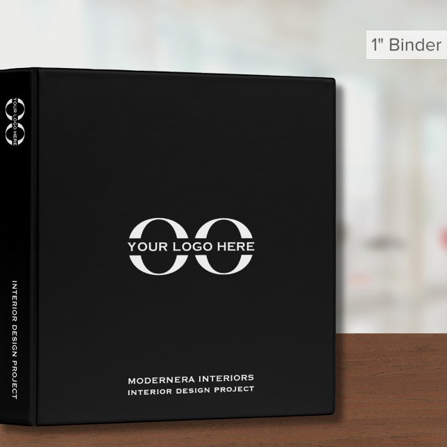Black Portfolio Custom Logo 3 Ring Binder (Creator Uploaded)