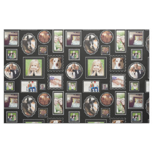Black Portrait Gallery Frames Personalized Photos Fabric
