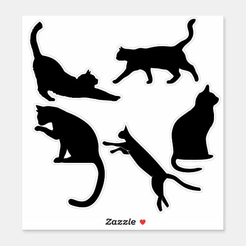 black posy cats sticker