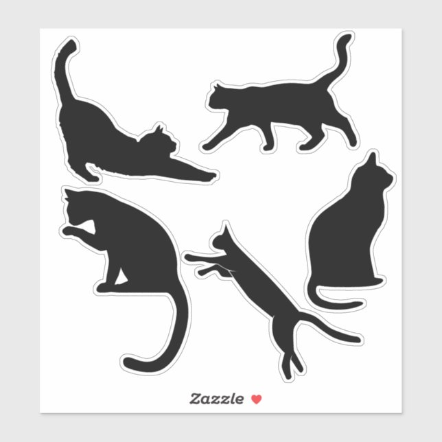 black posy cats sticker (Sheet)