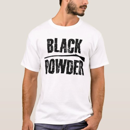 Black Powder Flintlock Rifle T_Shirt