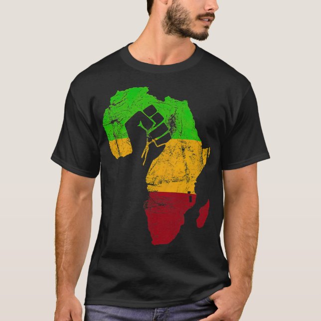 Black Power  Africa Retro Vintage Gift T-Shirt (Front)